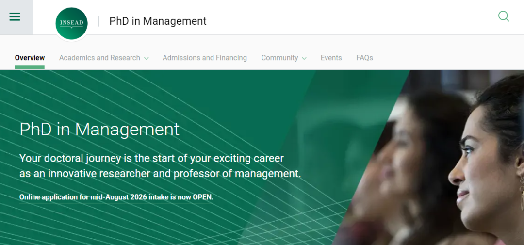 INSEAD高商5年制PhD管理学博士:提供8个方向 - 枫丹白露/新加坡校区 INSEAD高商5年制PhD管理学博士:提供8个方向 - 枫丹白露/新加坡校区