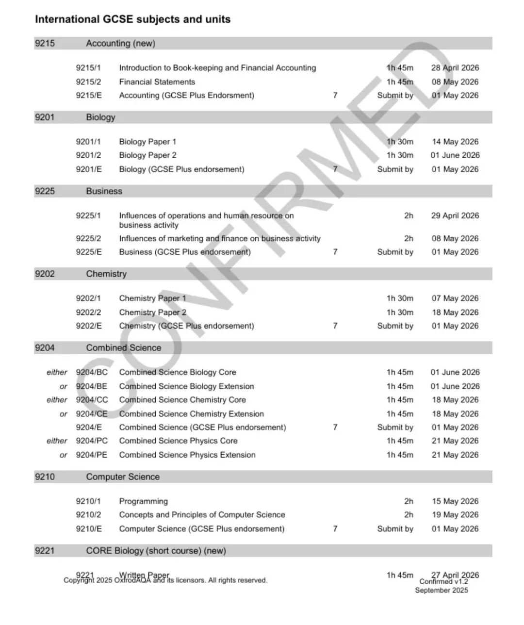 2026年ALevel夏季大考考试时间公布！附ALevel大考冲刺课程培训~