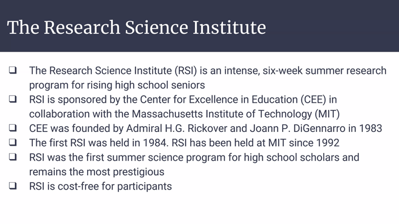 习美干货 | 麻省理工学院RSI夏校项目深度解析：他们需要什么样的学生？