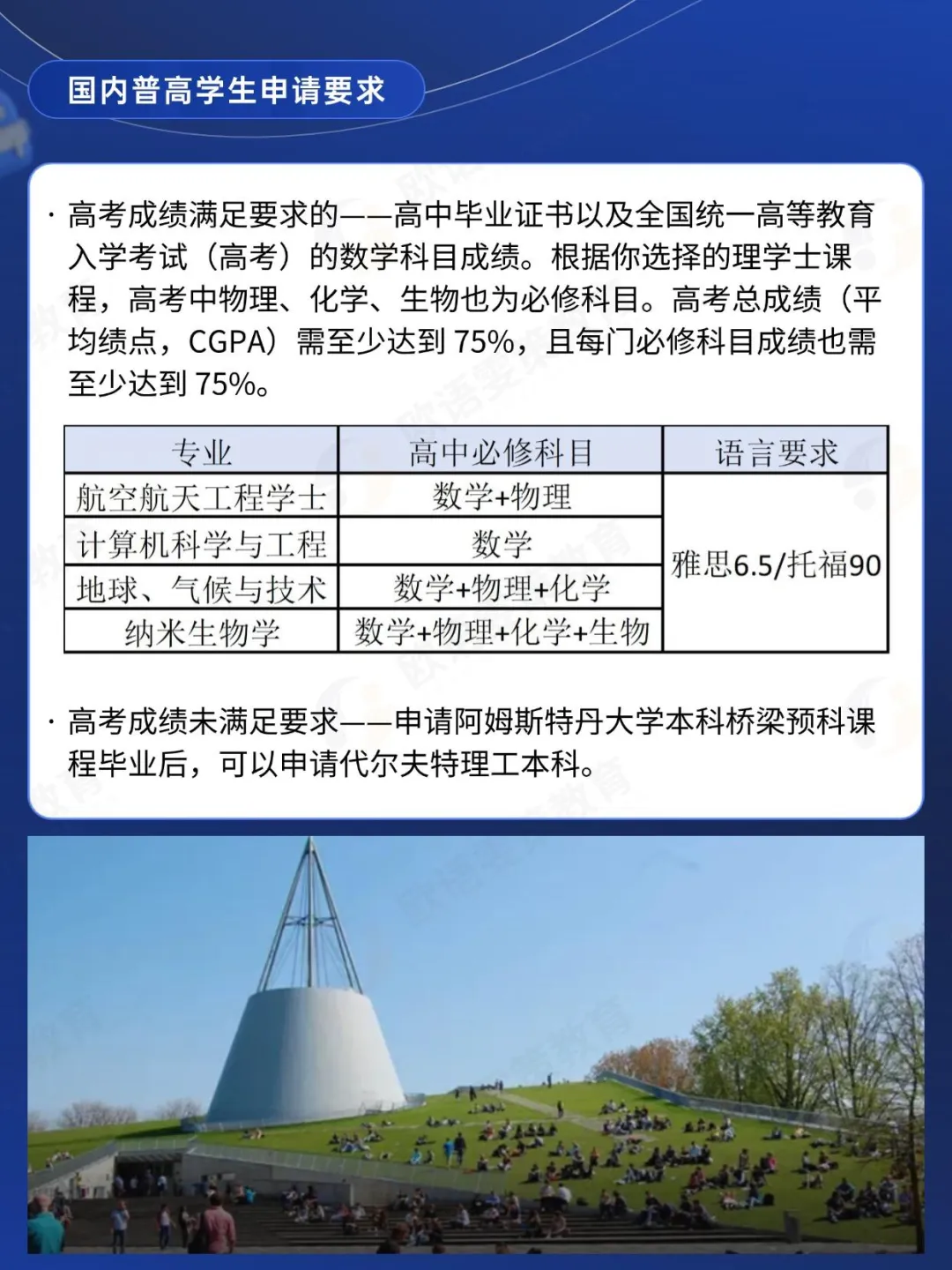荷兰留学 | 英授本科！QS47! 代尔夫特理工！申请要求汇总 (普高/AP/A-level/IB)