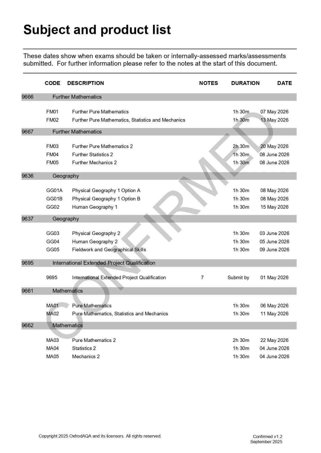 终于!CIE正式公布2026夏季A-level&IG大考时间表,开考时间提前!至此三大国际考局已集齐! 终于!CIE正式公布2026夏季A-level&IG大考时间表,开考时间提前!至此三大国际考局已集齐!