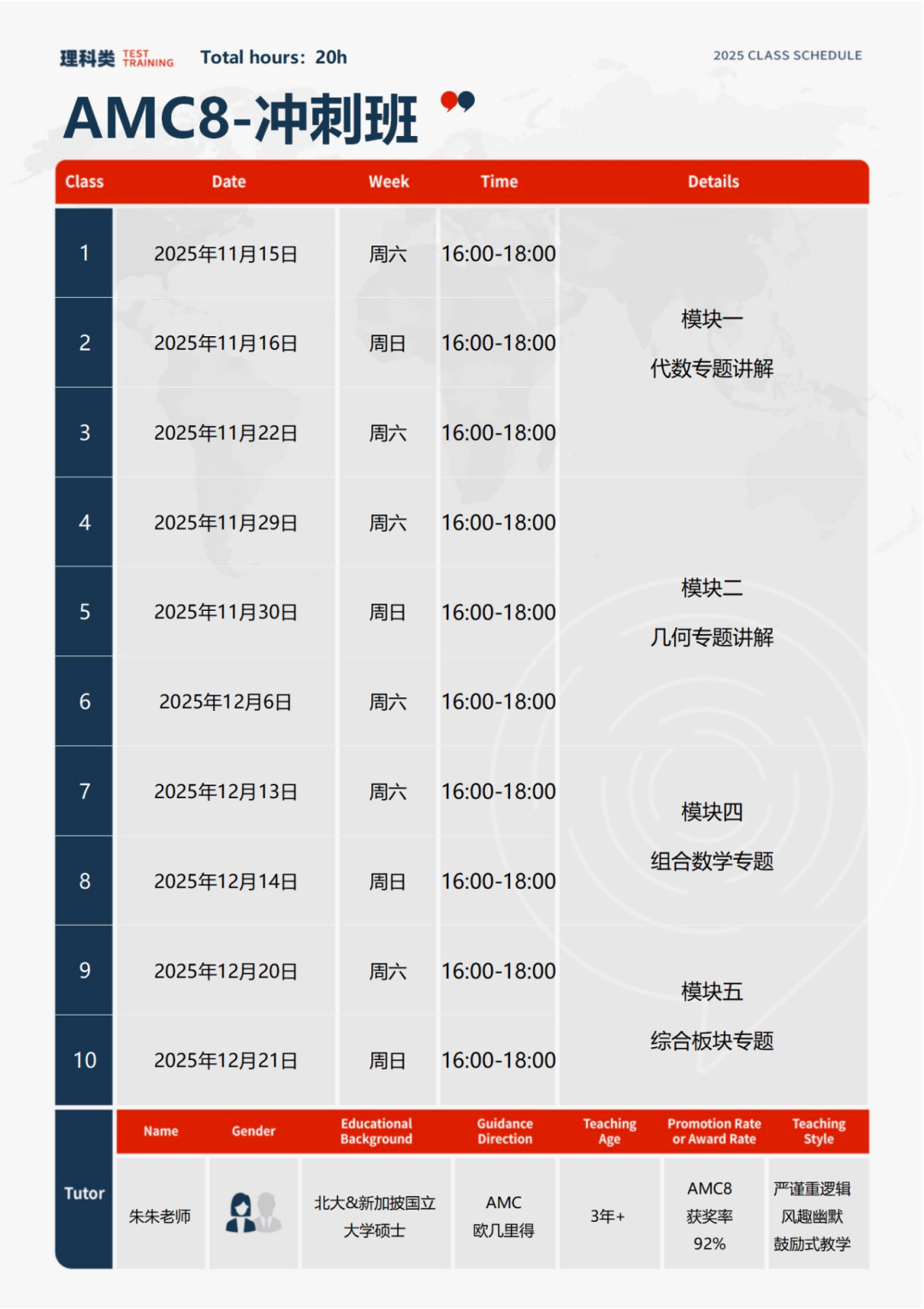 AMC8考试时间恢复！2026.1.23 17:00（周五）AMC8冲刺班11月15日开课 培训报名中