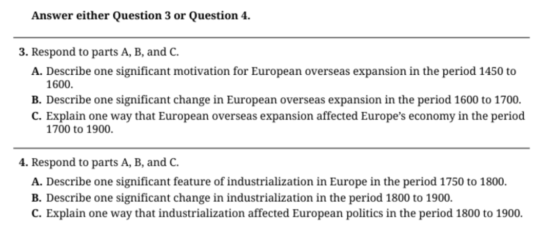 AP European History 各章节重点 AP European History 各章节重点