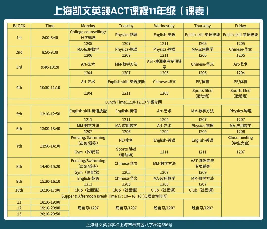 上海国际学校｜上海凯文英领学校，开设Alevel课程、澳洲ACT课程以及新加坡课程；