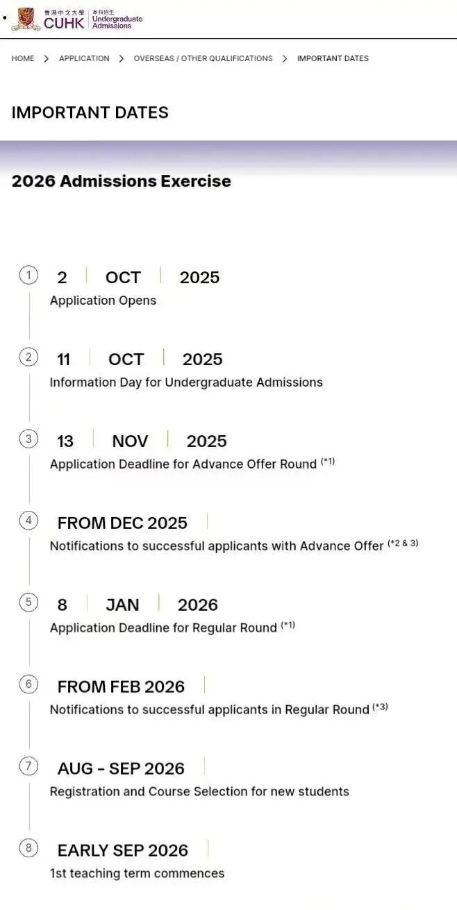 2026｜港八大本科申请指南：时间线安排来啦！内地生、国际生申请成绩有何要求？