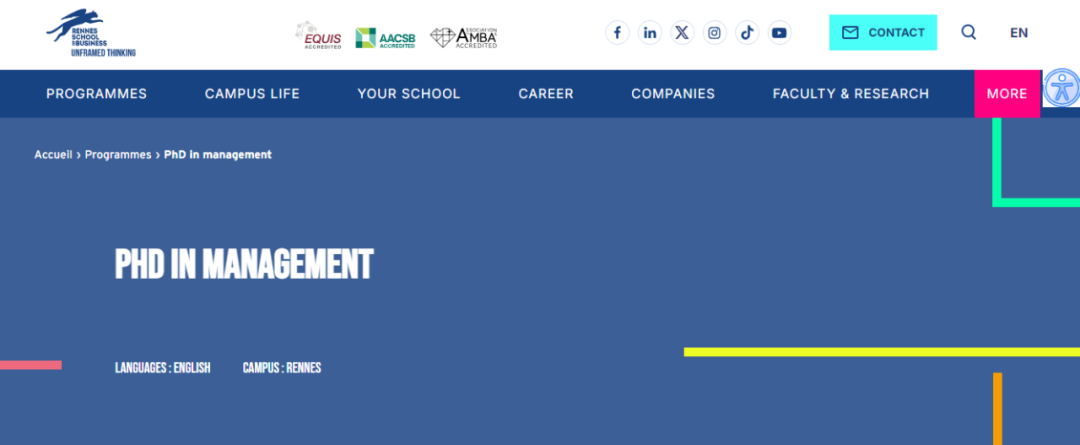 雷恩高商3年制管理学博士 PhD in management - 雷恩校区 雷恩高商3年制管理学博士 PhD in management - 雷恩校区