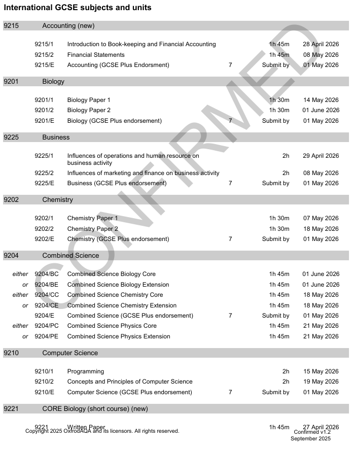 提前啦!2026夏季A-level&IG大考时间全线出炉,备考时间更紧凑! 提前啦!2026夏季A-level&IG大考时间全线出炉,备考时间更紧凑!