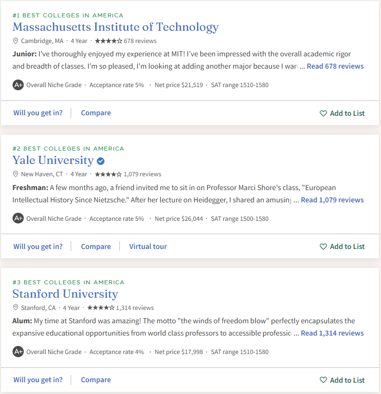 最注重真实体验的排名来了!2026年Niche全美最佳大学排名公布! 最注重真实体验的排名来了!2026年Niche全美最佳大学排名公布!