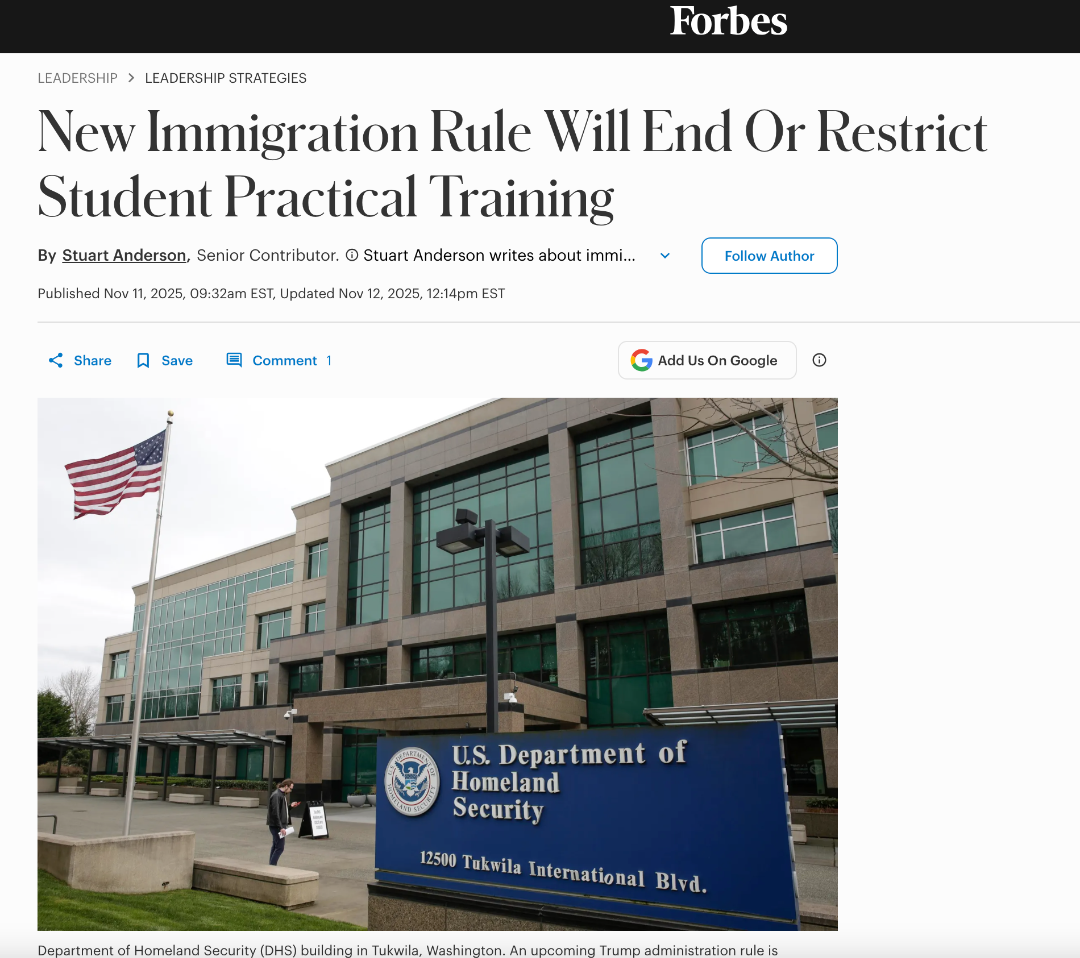 欢迎留学但不欢迎留下？特朗普计划限制或取消OPT 24万留学生或受影响……