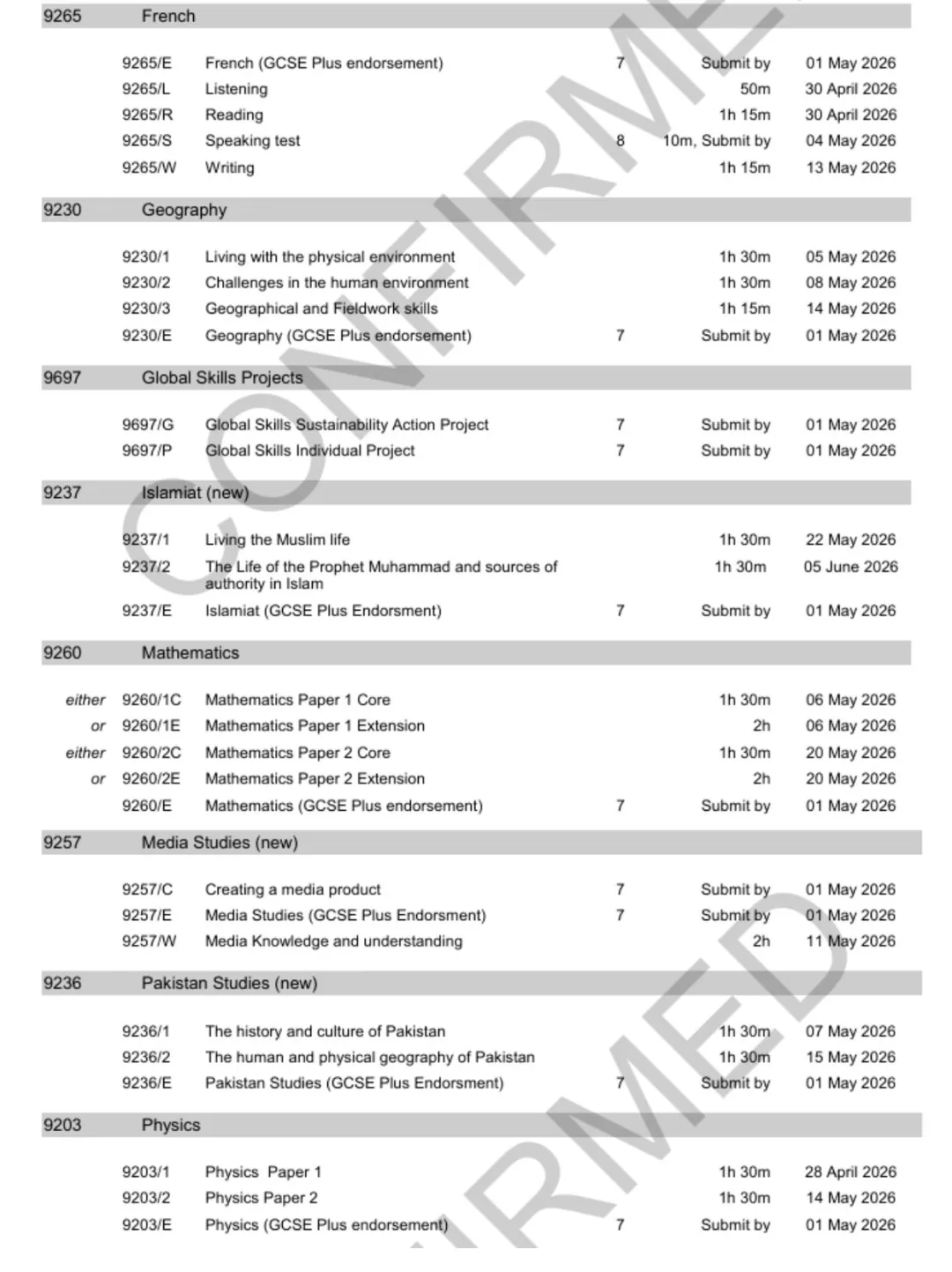 2026年ALevel夏季大考考试时间公布！附ALevel大考冲刺课程培训~