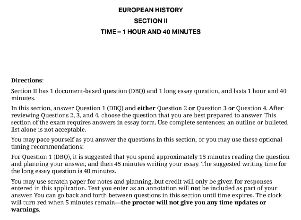 AP European History 各章节重点 AP European History 各章节重点