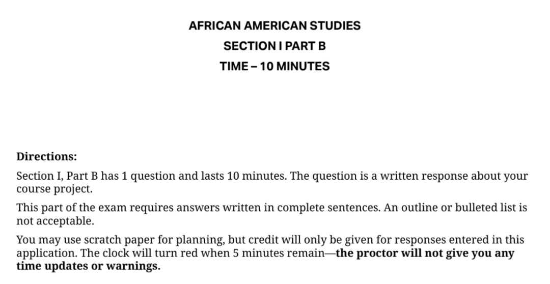 AP African American Studies 各章节重点