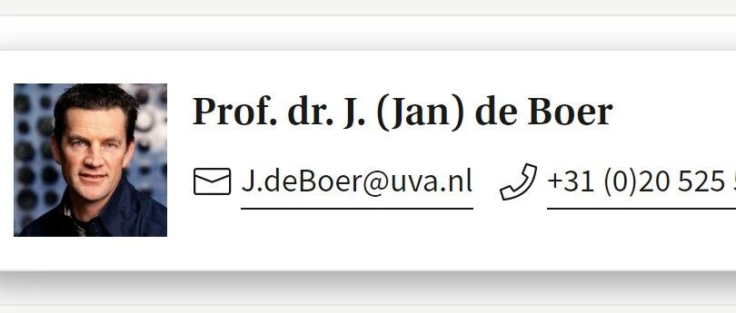 荷兰阿姆斯特丹大学物理学系顶尖PhD导师招生（ J. de Boer教授）