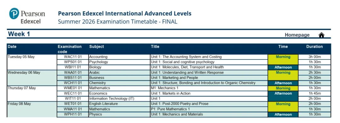 2026ALevel/IG夏季大考时间官宣，提前至4月开考！