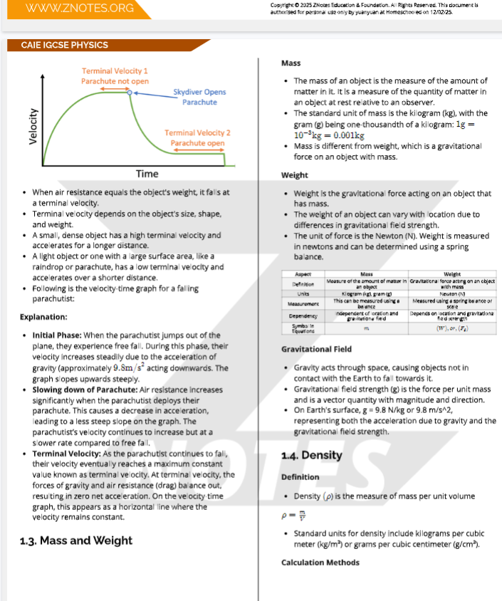 IGCSE物理所有知识点总结!刷完这些必拿A*! IGCSE物理所有知识点总结!刷完这些必拿A*!