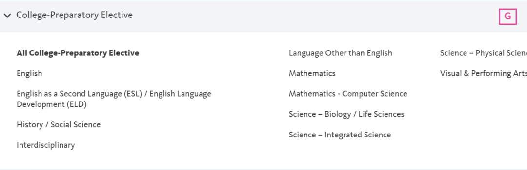 哭！因为没重视“UC系”要求的A-G选课要求，被无情拒了！附2026fall申请节奏与要求！