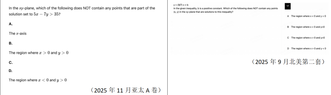 Ashley专栏|2025年11月SAT亚太地区数学考情回顾
