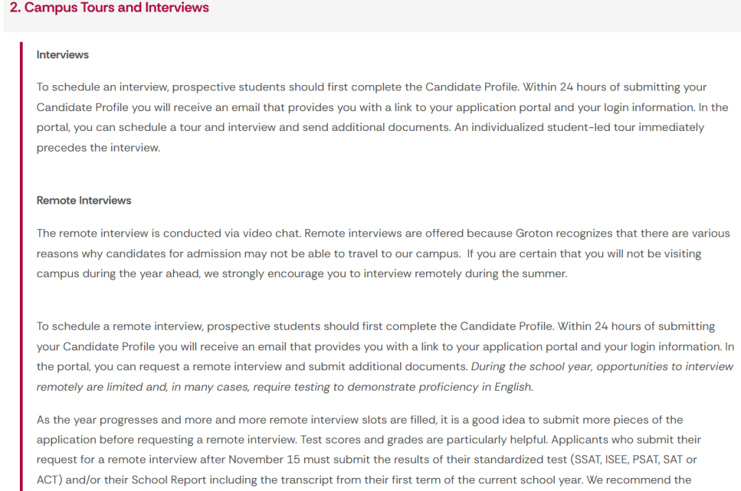 13 所顶尖私立寄宿美高标化与面试要求汇总！2026 Fall 美高申请季，你走到哪一步了？