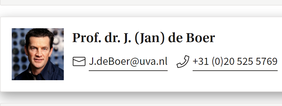 荷兰阿姆斯特丹大学物理学系顶尖PhD导师招生（ J. de Boer教授）