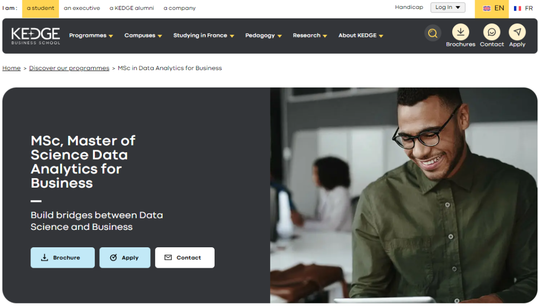 KEDGE高商1/2年制英授硕士：商业数据分析 - 波尔多校区