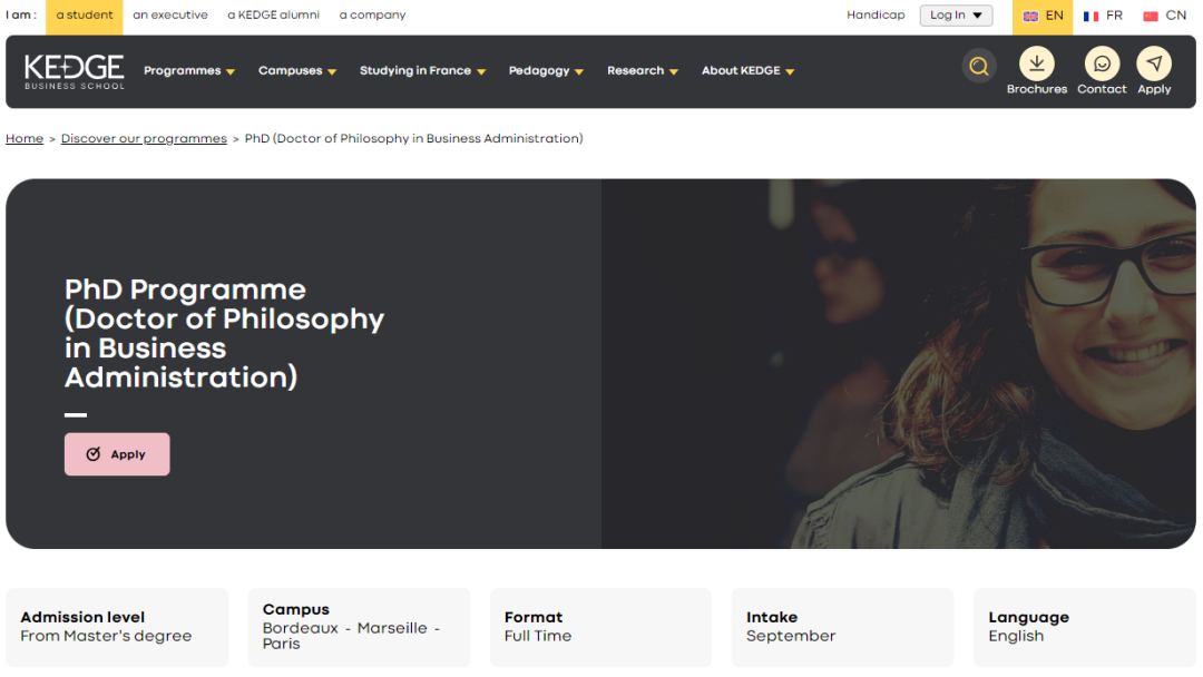 KEDGE高商3/4年制PhD工商管理博士项目 - 波尔多/马赛/巴黎校区 KEDGE高商3/4年制PhD工商管理博士项目 - 波尔多/马赛/巴黎校区