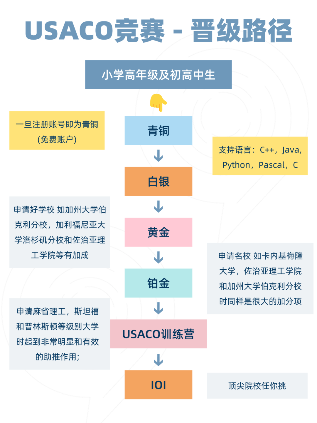 信息学竞赛USACO与NOI系列对比和选择 冲刺名校CS专业必看