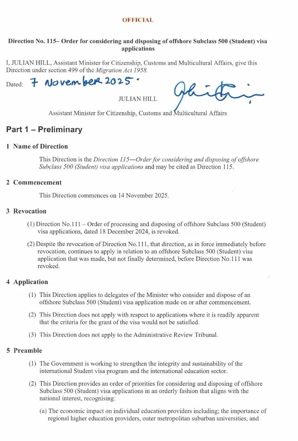 今日生效!澳洲学签新政:境外申请分3级优先级,这些人下签最快! 今日生效!澳洲学签新政:境外申请分3级优先级,这些人下签最快!