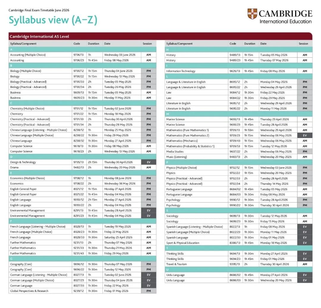 三大考局 2026 夏季 A-level/IG 大考时间集齐!备考时间缩水,现在准备不踩坑 三大考局 2026 夏季 A-level/IG 大考时间集齐!备考时间缩水,现在准备不踩坑