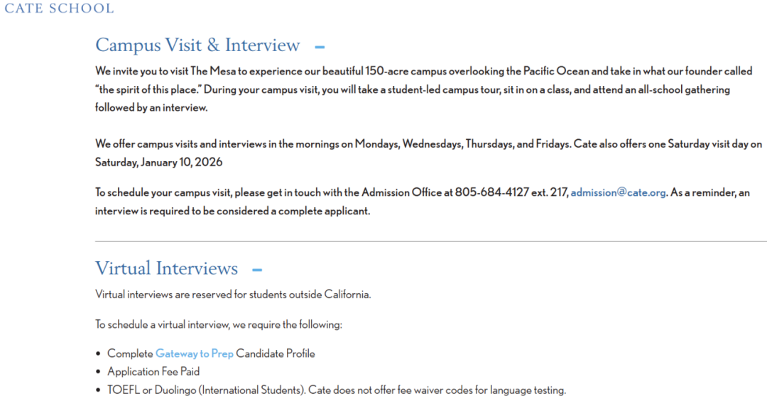 13 所顶尖私立寄宿美高标化与面试要求汇总！2026 Fall 美高申请季，你走到哪一步了？