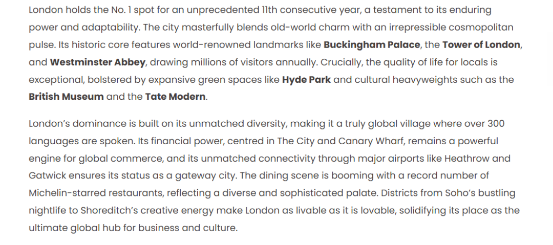 2026 全球“最佳城市榜单”来了，这些变化正悄悄影响着你的留学申请！