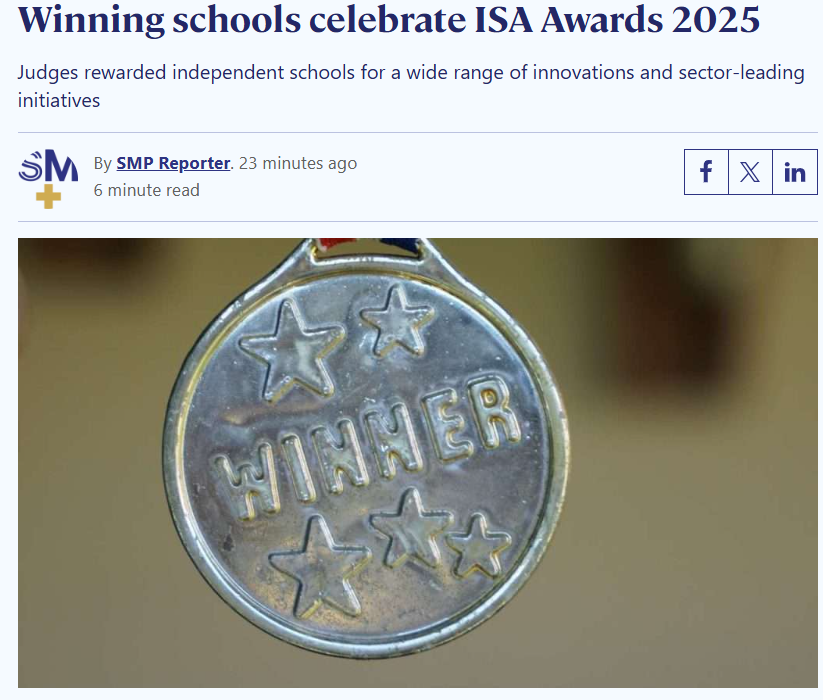 ISA2025年度英国私校获奖名单出炉！英国小留学生人数创十年新高