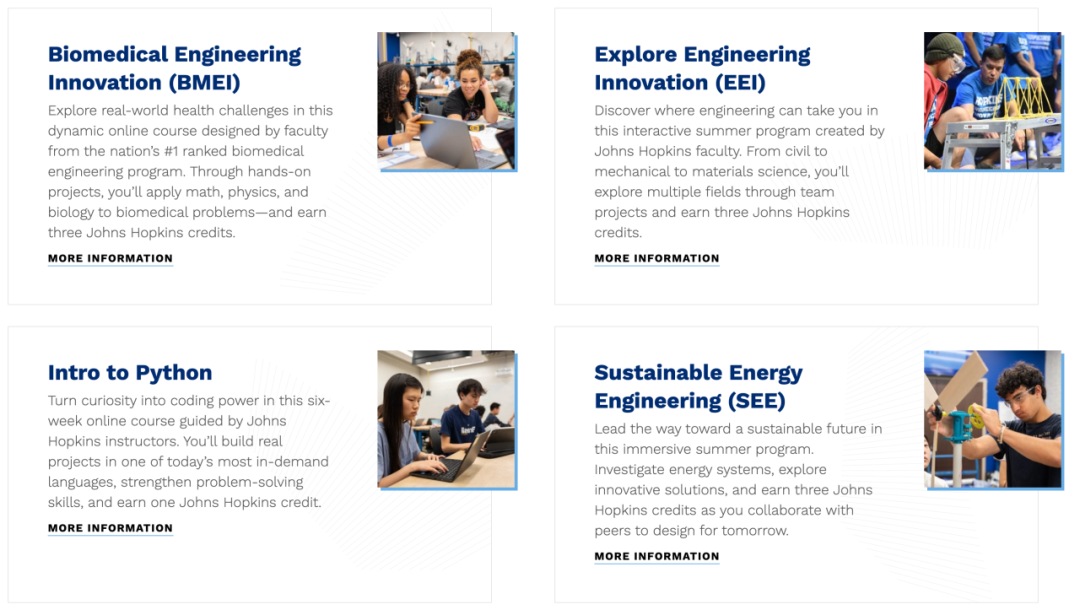 JHU工程创新夏校：超高师生比+大学学分 理工科学生的“心头好”