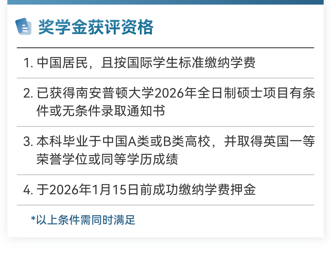 5000英镑/人！南安普顿大学2026中国卓越奖学金已上线