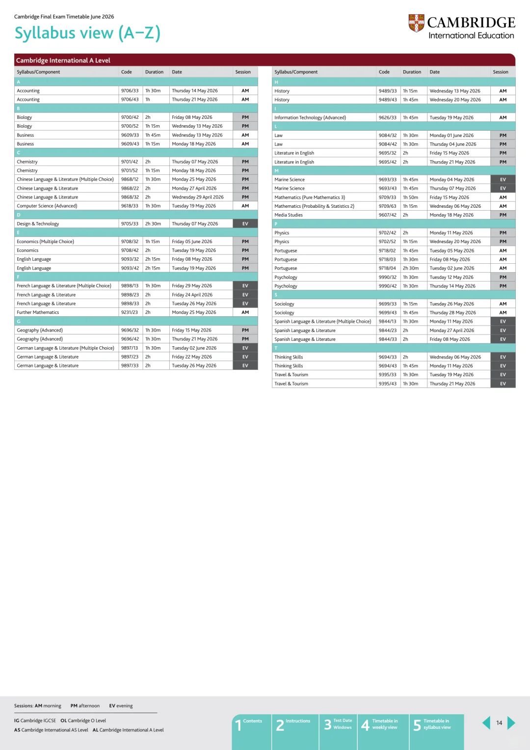 2026ALevel/IG夏季大考时间官宣，提前至4月开考！