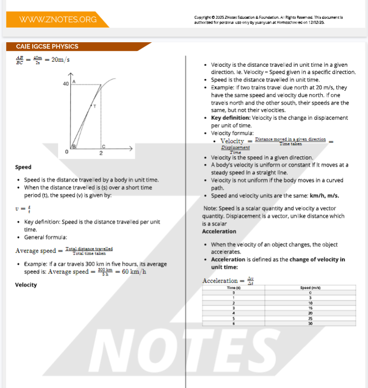 IGCSE物理所有知识点总结!刷完这些必拿A*! IGCSE物理所有知识点总结!刷完这些必拿A*!