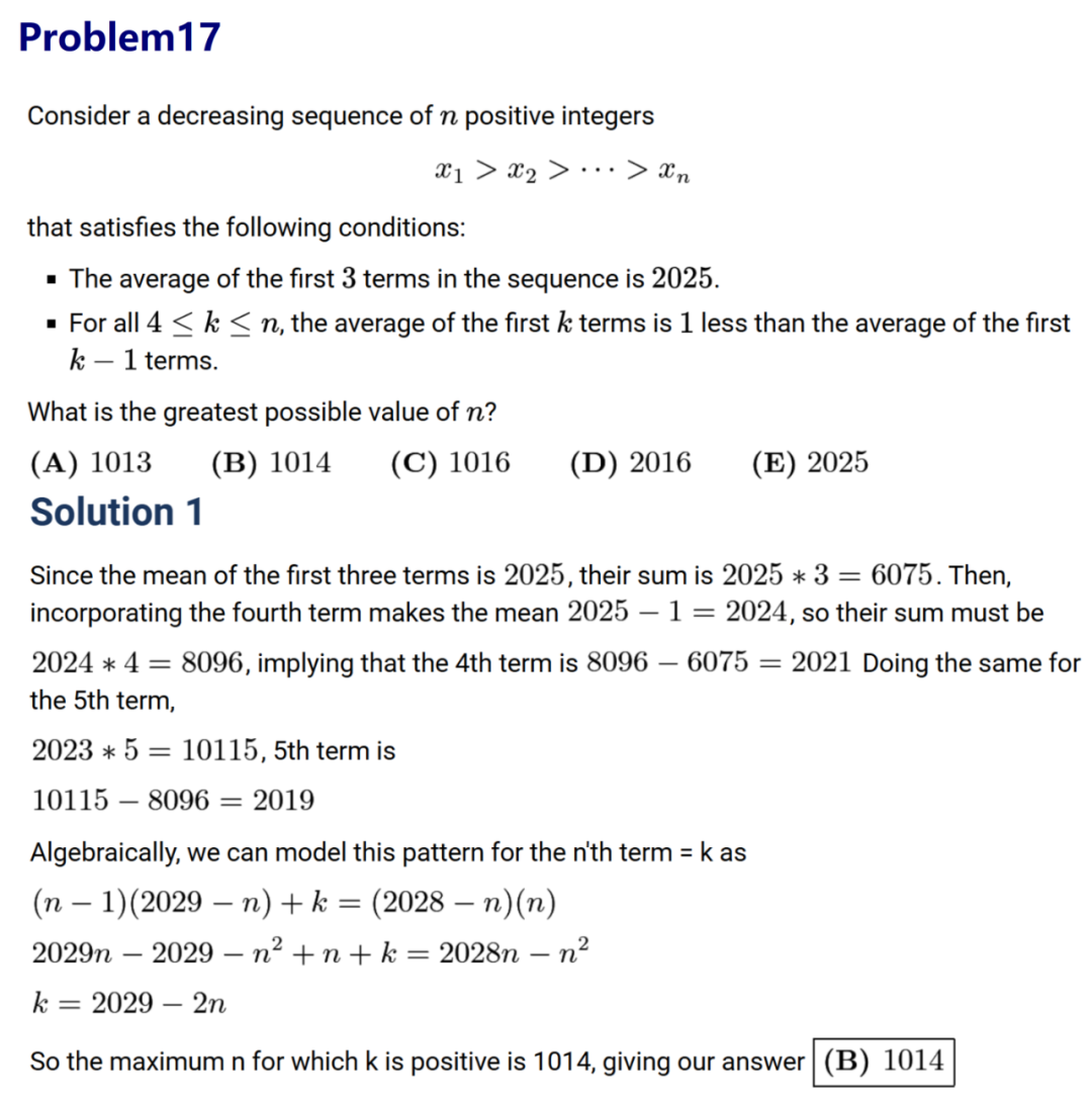 最新，2025AMC10B真题及详解