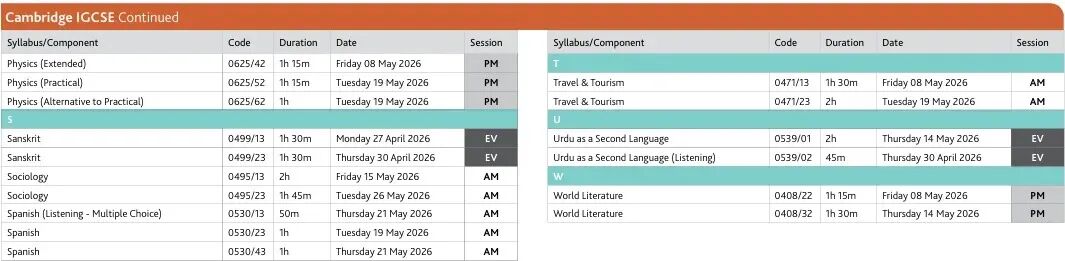 2026年ALevel夏季大考考试时间公布！附ALevel大考冲刺课程培训~