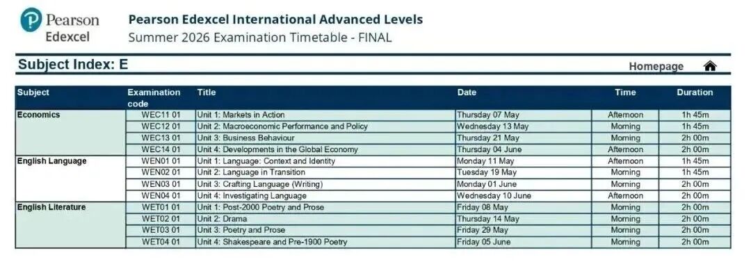 A-Level|2026年夏季大考时间提前!三大考试局最新安排汇总发布 A-Level|2026年夏季大考时间提前!三大考试局最新安排汇总发布