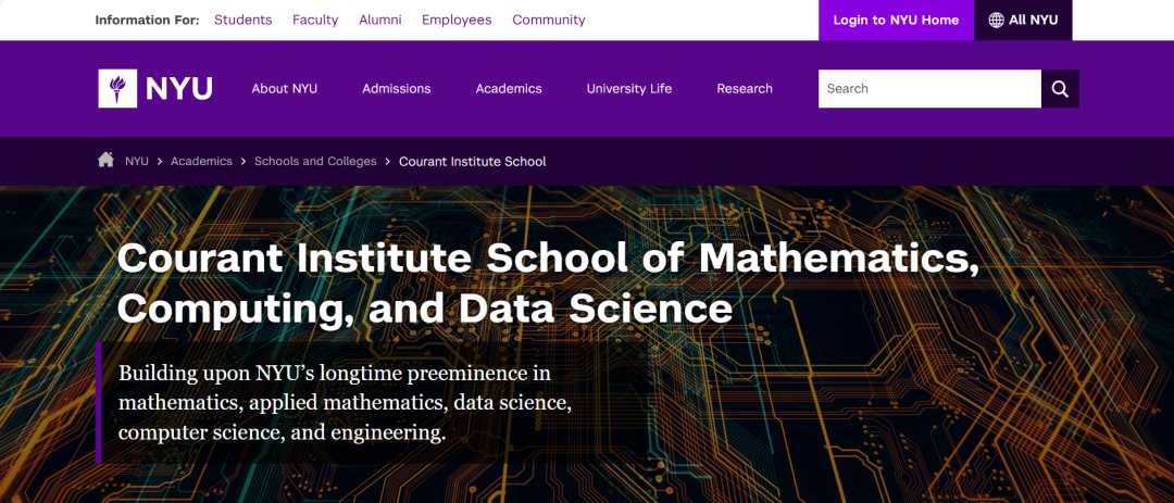 NYU成立“王炸”新学院,数学、计算与数据科学,你想要的它都有... NYU成立“王炸”新学院,数学、计算与数据科学,你想要的它都有...