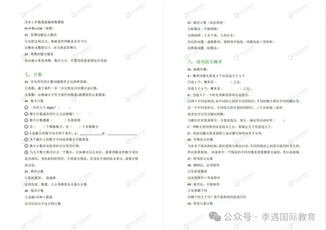 AMC8数学竞赛知识点汇总:想拿高分就要学AMC8核心考点! AMC8数学竞赛知识点汇总:想拿高分就要学AMC8核心考点!