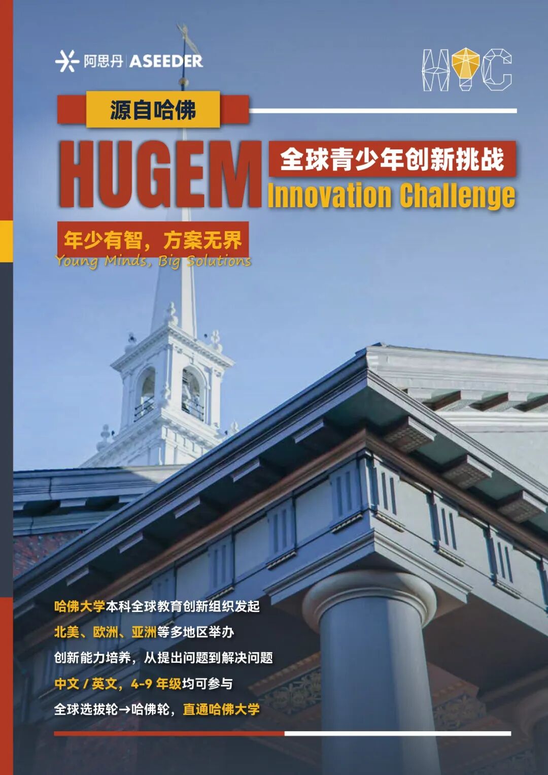 【源自哈佛】HIC全球青少年创新挑战火热报名中!面向所有中小学生发起创意挑战! 【源自哈佛】HIC全球青少年创新挑战火热报名中!面向所有中小学生发起创意挑战!