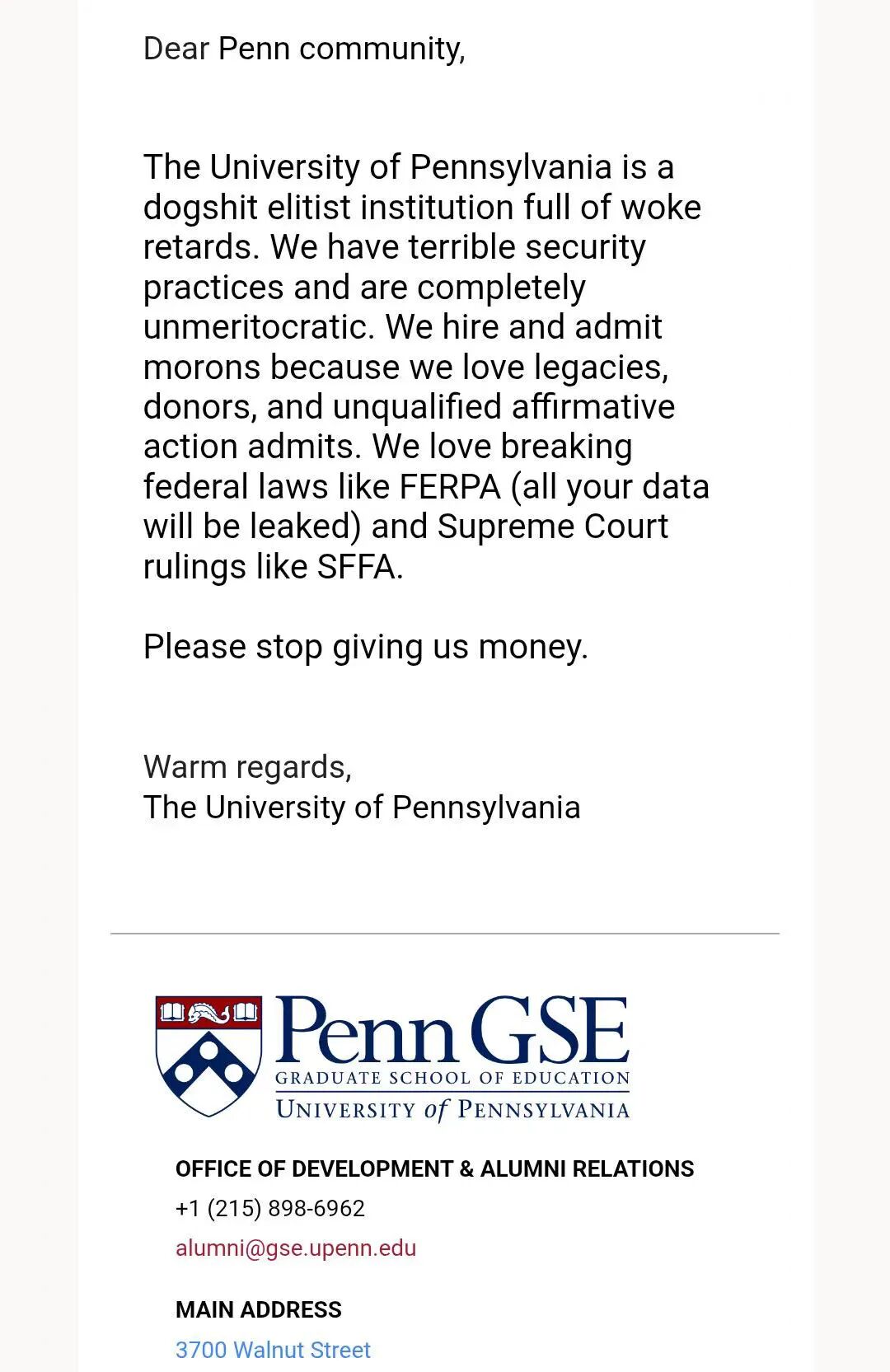 宾大系统被黑百万学生数据遭泄露！传承、捐赠录取问题再度被搬上台面