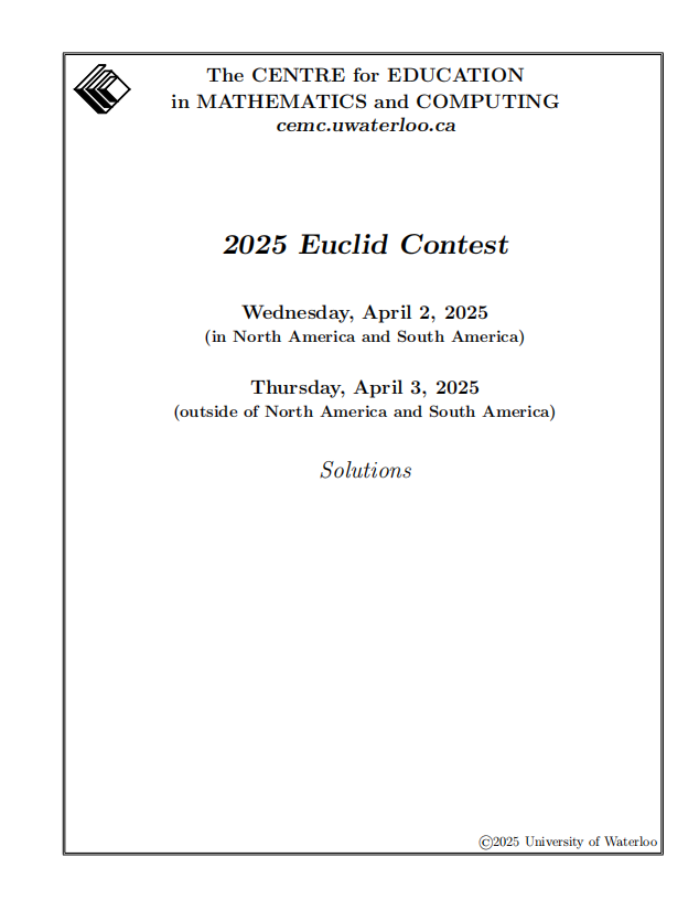 Euclid2026【欧几里得数学竞赛】考试时间/报名时间?欧几里得竞赛真题(2015-2025)分享~ Euclid2026【欧几里得数学竞赛】考试时间/报名时间?欧几里得竞赛真题(2015-2025)分享~