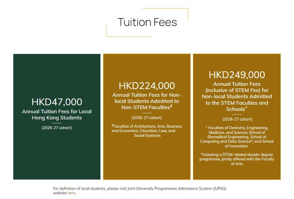 2026年港八大本科国际生&高考生申请指南！时间线、费用&成绩要求