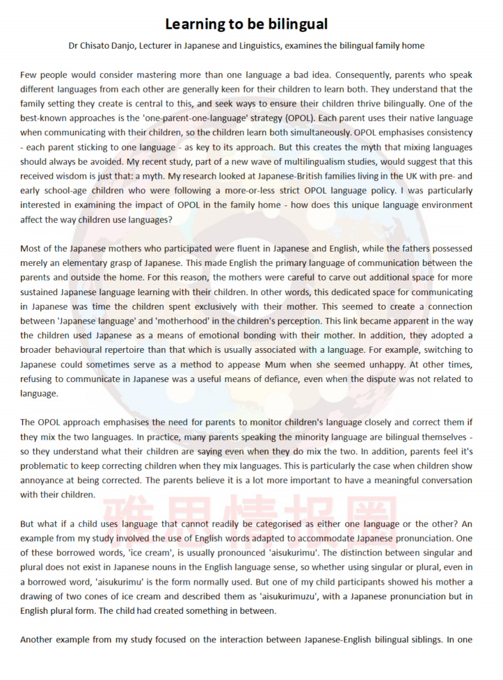 11月15日雅思考题回忆+阅读原文汇总