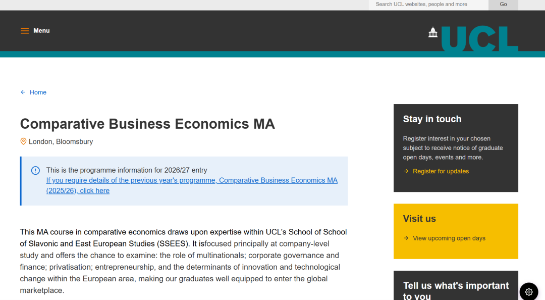 盘点UCL几个对中国学生友好的高录取率专业