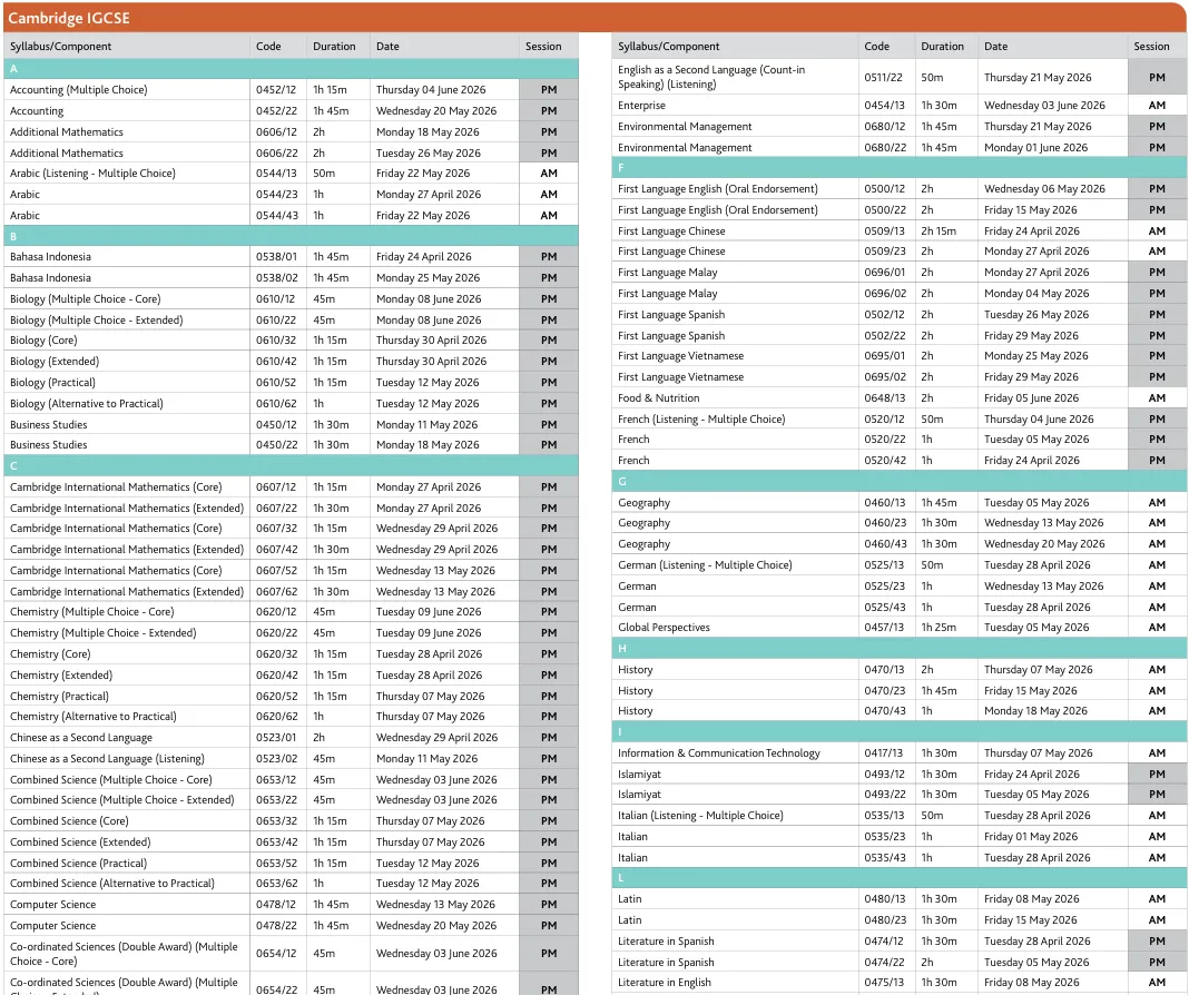 2026年A-Level夏季大考时间发布，三大考试局考试时间全部提前！
