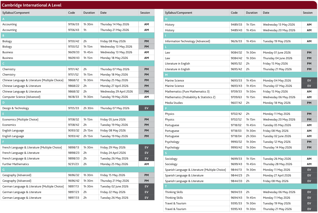 2026年IB大考时间表来了！IB人速存! 附最新考纲变化