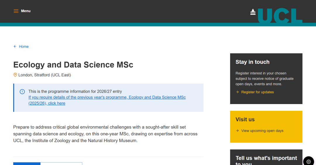 UCL这些数据科学相关专业，录取率高达96%？