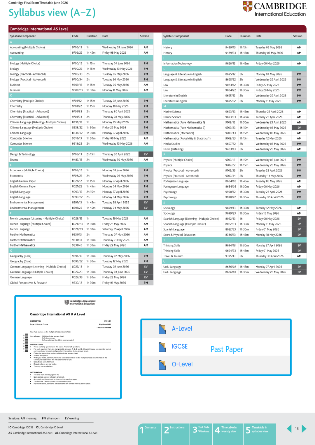 更新！2025年夏季IG&Alevel大考时间表全部出来了！